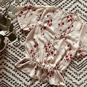Cherry Blossom Peplum Top